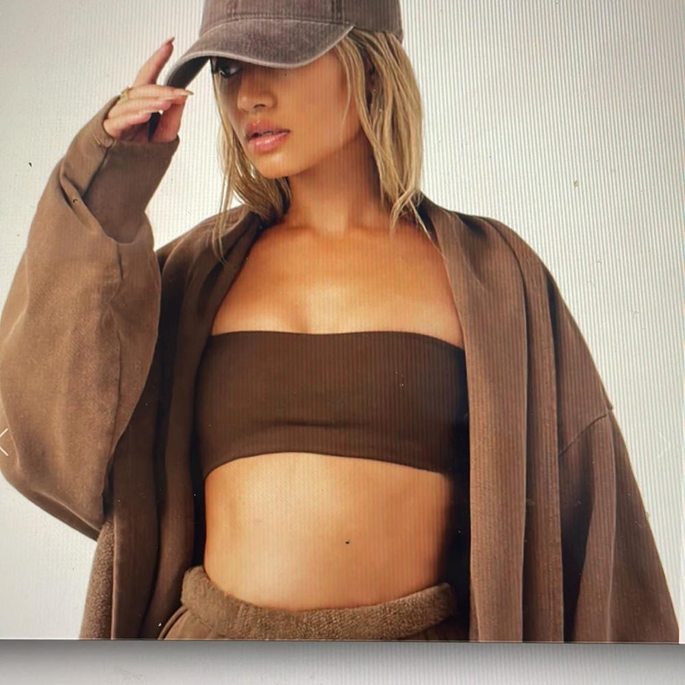 Joah brown bandeau tube top in brown